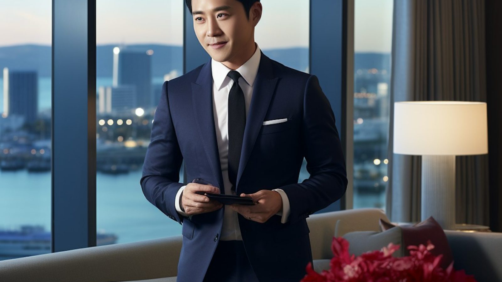 Elegant Businessman in Luxurious Interior